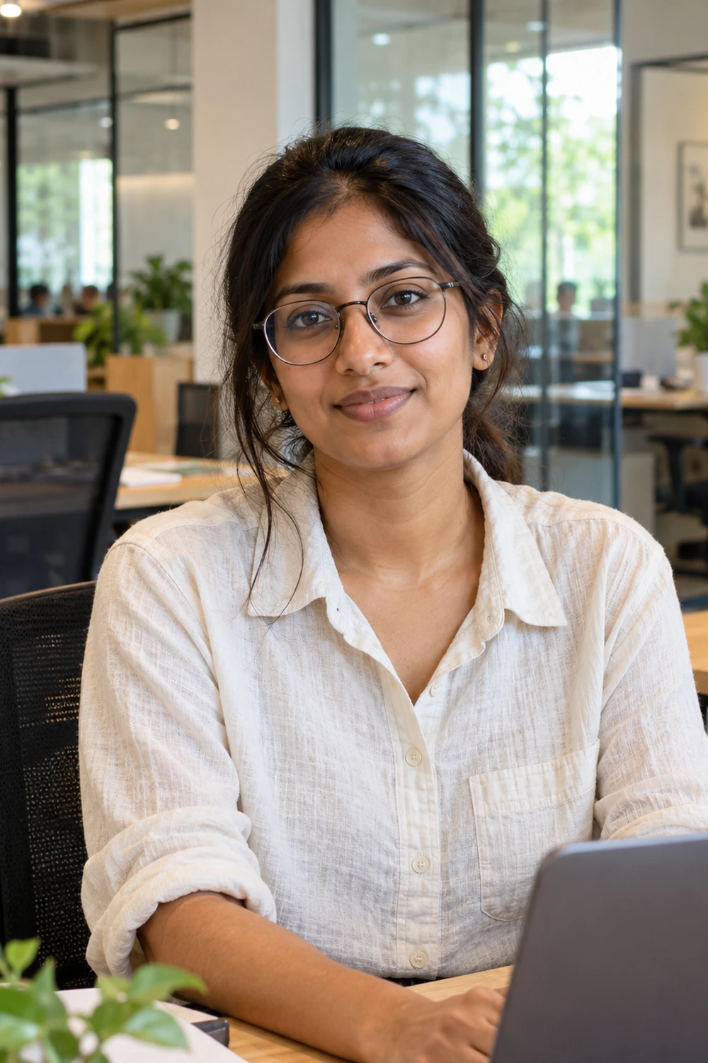 Illustrative portrait for Aastha, Designer, Bangalore